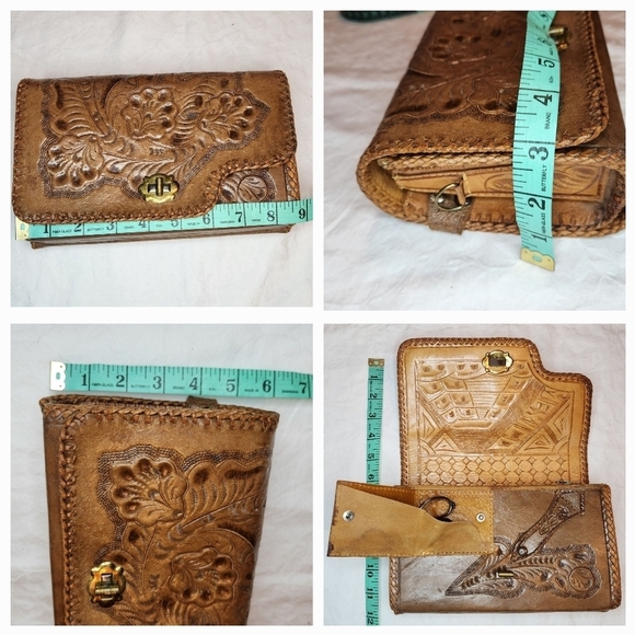 70s Reversible Handtooled Leather Purse - Picture 15 of 16